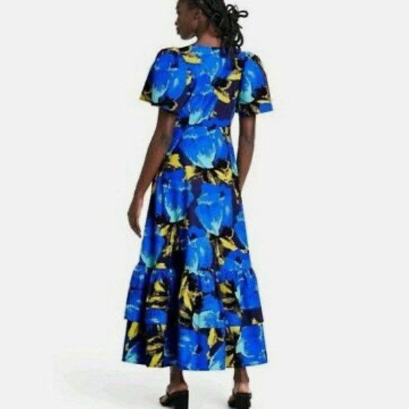 Floral Puff Sleeve Tiered Dress Christopher John Rogers for Target sz 4 - Picture 5 of 5